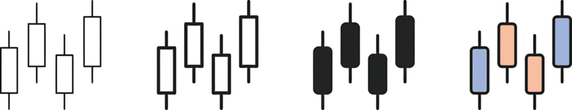 Collection of Different Types of Candlestick Chart Patterns for Financial Analysis