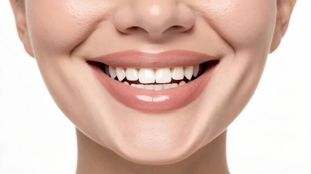 A side view of a person's mouth and chin area, showcasing the application of makeup on the lips.