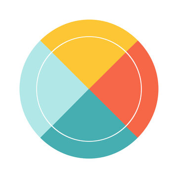 Flat color wheel vector design