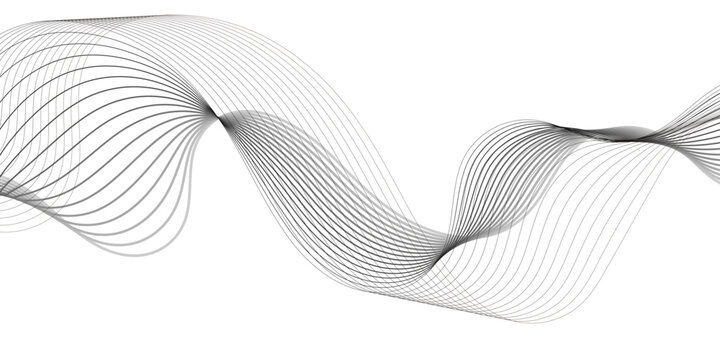 abstract background featuring wavy gray lines on a white backdrop creating a smooth and elegant pattern design for modern and creative wave design.