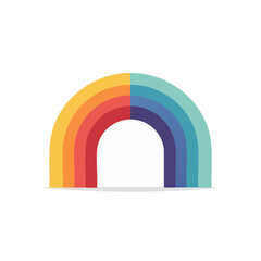 Fototapeta premium Rainbow arch vector graphic