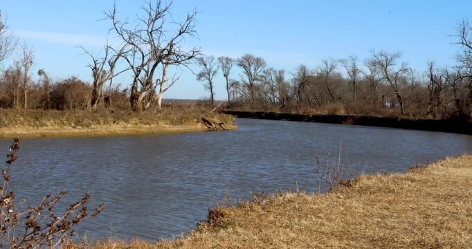 Static video of Big Mineral Creek in Hagerman National Wildlife Refuge in Sherman, Texas
