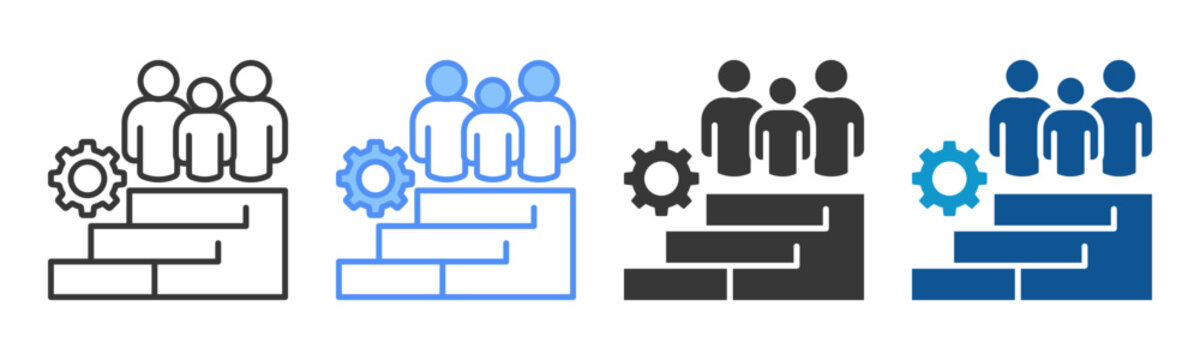 Talent Development Icon Set Multiple Style Collection
