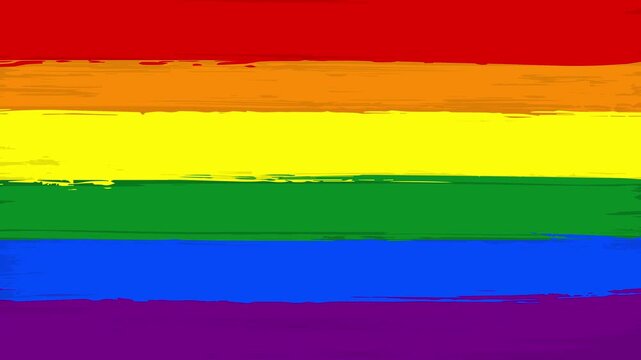 grunge rainbow pride flag animation loop for lgbtq community campaign