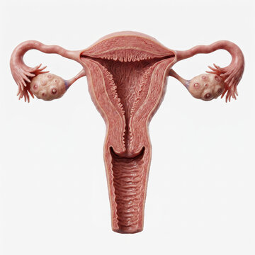 Cross-section anatomy of the female reproductive system.