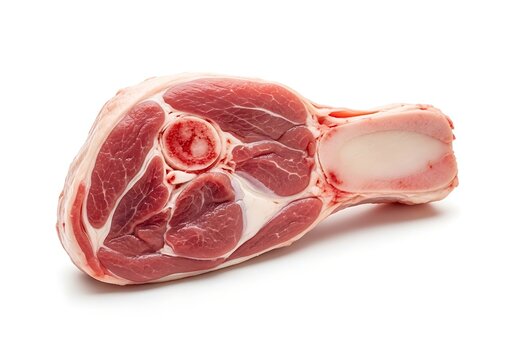 Raw ham hock meat with bone