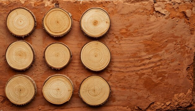 Gourmet Spice Advertisement of Ridged Circular Vacha Slices on Flat Red Brick