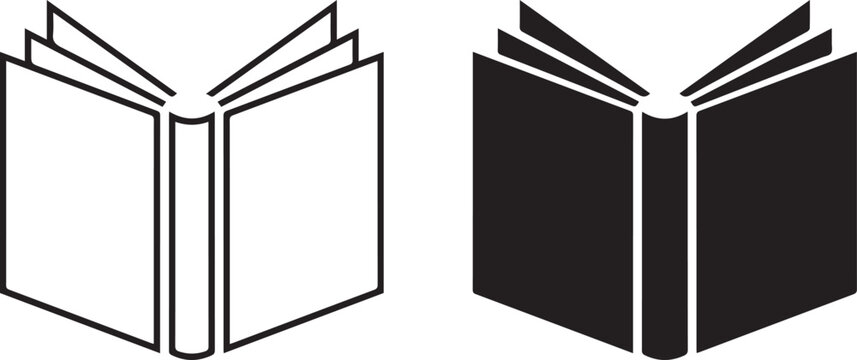 Open book icon minimalist green vector illustration, clean flat style with pages spread out, isolated on light background for education and modern UI design