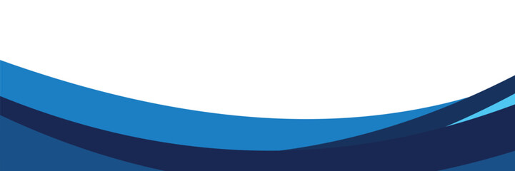 Obraz premium Corporate Blue Wave Banner with Smooth Curves