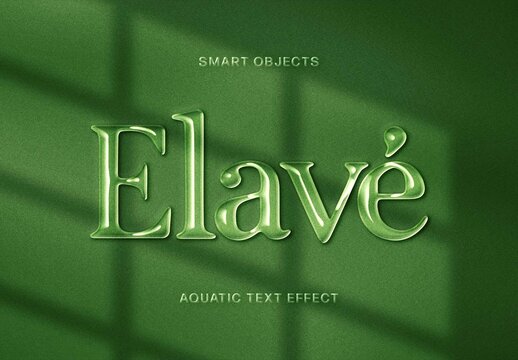 Aquatic Text Effect For Logo And Poster Typography