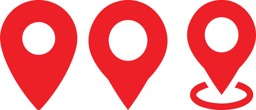 Location pin icon clean outline vector, minimal blue line style, isolated on light background for modern map and navigation UI design