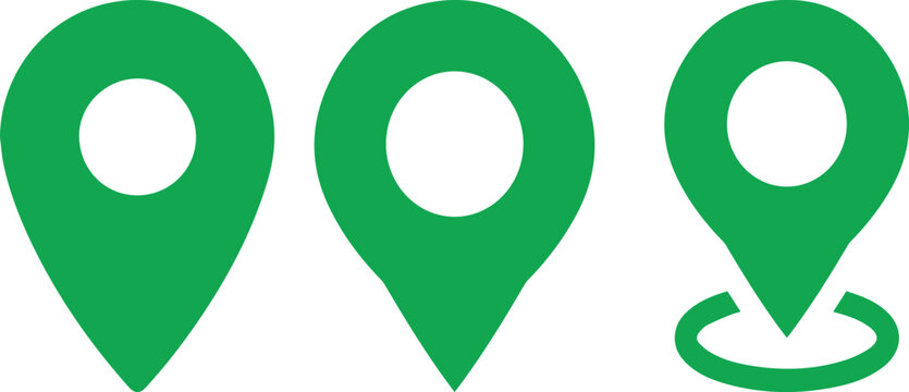 Location pin icon clean outline vector, minimal blue line style, isolated on light background for modern map and navigation UI design