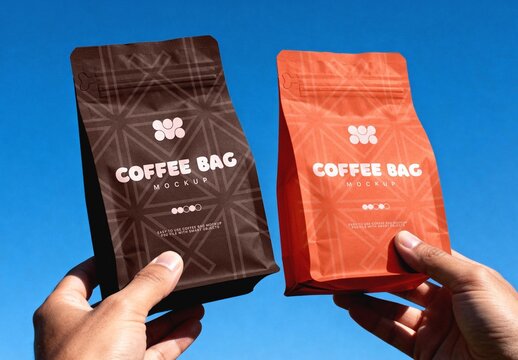 Coffee Bag Mockup For Packaging Branding Design