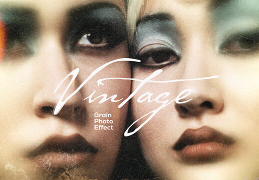 Grain Vintage Photo Effect For Poster And Album Cover Design