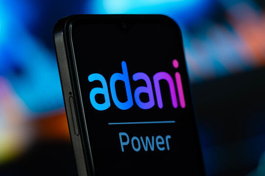Dhaka, Bangladesh- 10 June 2026: Adani Power logo is seen on a smartphone.
