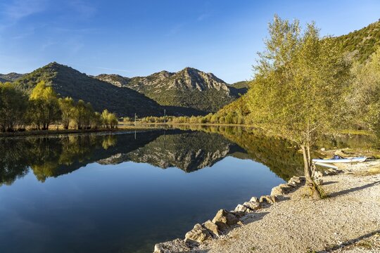 Landscape on the river Crnojevic near Rijeka Crnojevica, Montenegro