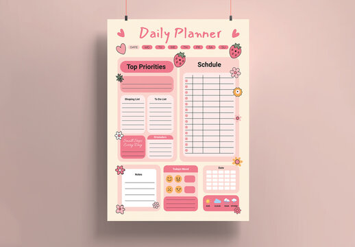 Daily Planner Layout Design