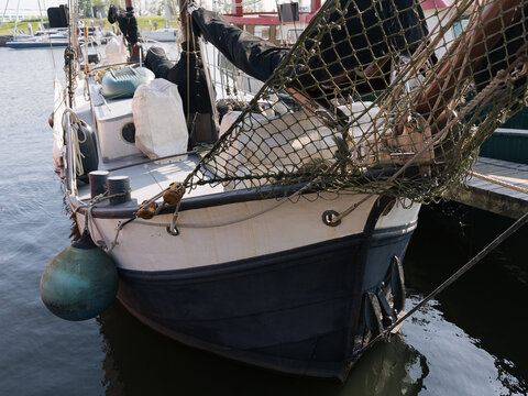 02.05.2025, Oude Haven (Old Harbor), Enkhuizen - Fishing Boat Moored in Oude Haven Enkhuizen Harbor