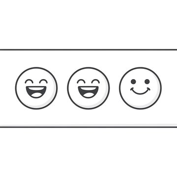 Cute cartoon smiley face vector illustration border design.