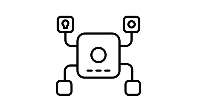 Central Hub Node Icon Set