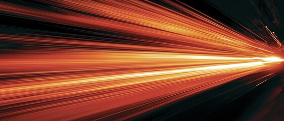 Fototapeta premium Abstract Orange Light Streaks Create a Sense of Speed and Energy