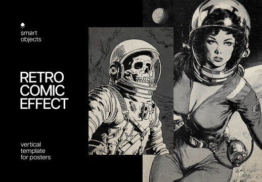 Retro Comic Photo Effect For Poster And Print Design