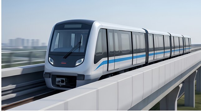 Urban SkyRail: Modern Light Rail Transit System for City Commuting