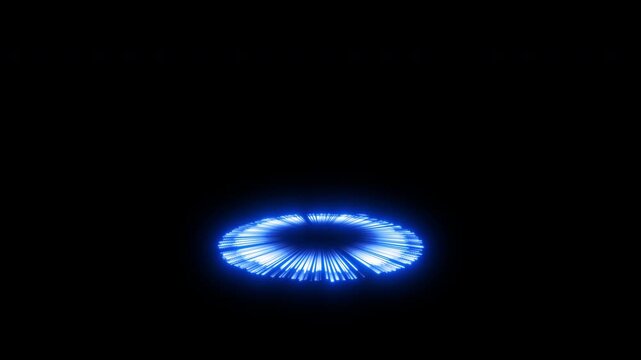 Blue Magic Circle Energy Ring Expansion Effect