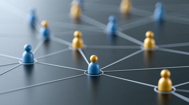 Abstract image connect people in network for social or business concept