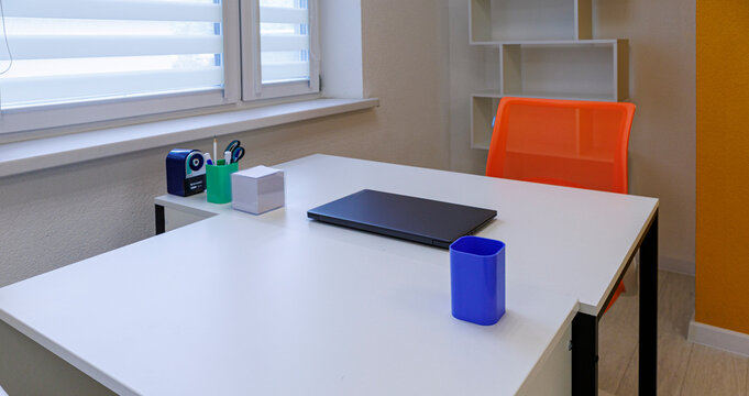 Modern classroom interior in a children&rsquo;s educational center, ready for learning and development.