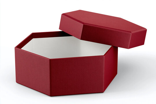 Empty Gift Box Isolated on White Background