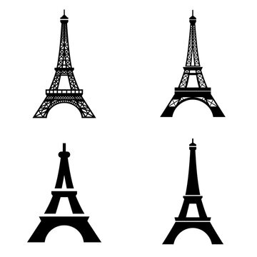 Eiffel Tower icon featuring the iconic Paris landmark with elegant architectural details. Clean vector design ideal for travel, tourism, city branding, heritage, and educational projects.