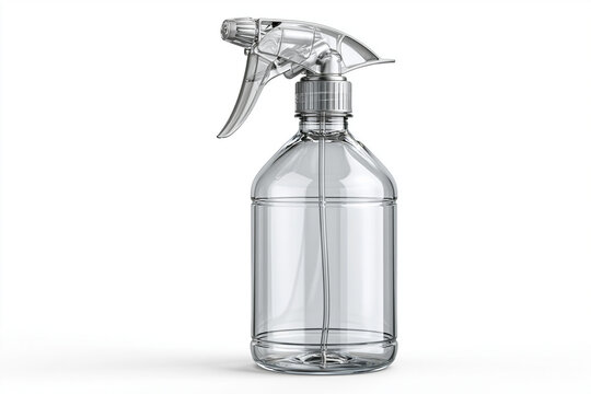 Empty Spray Bottle Isolated on White Background
