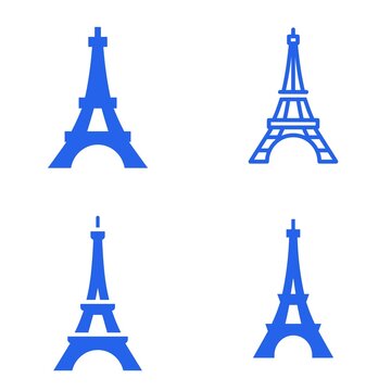 Eiffel Tower icon featuring the iconic Paris landmark with elegant architectural details. Clean vector design ideal for travel, tourism, city branding, heritage, and educational projects.