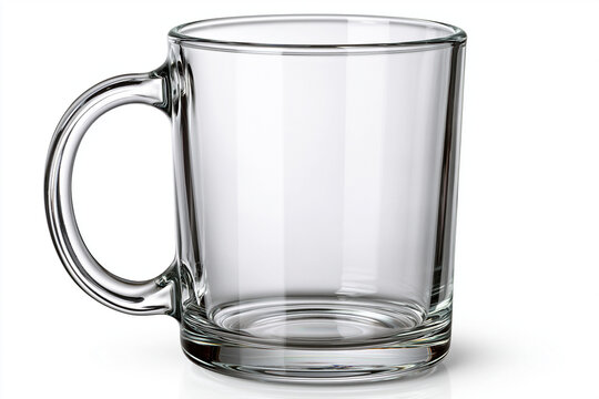 Empty Glass Cup Isolated on White Background