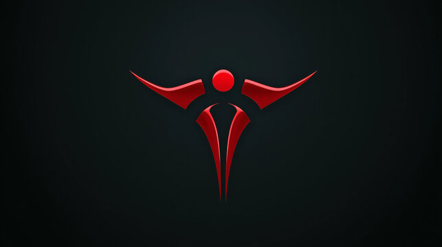 Abstract futuristic gym logo design