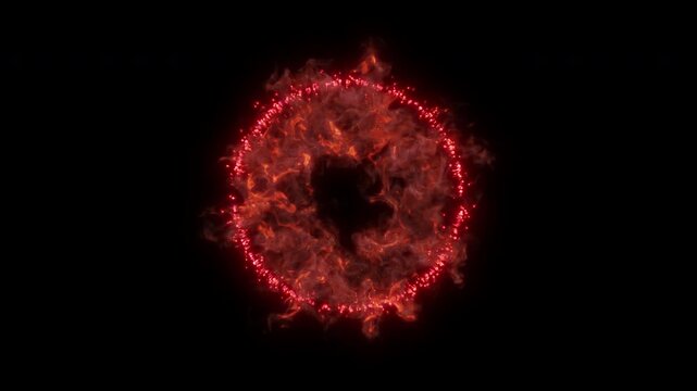 Fuchsia Particle Smoke Explosion with Energy Shock Wave