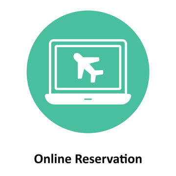 Online Reservation Vector Icon which can easily modify or edit