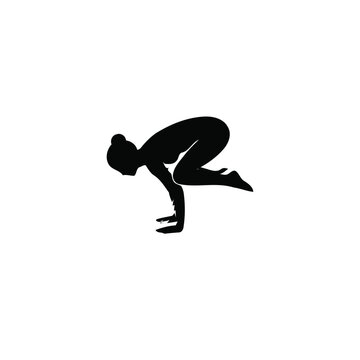 Crow Pose Silhouette