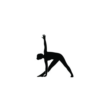 Triangle Pose Silhouette.