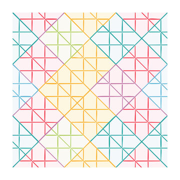 Geometric hexagonal and triangular pattern vector