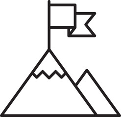 Fototapeta premium mountain peak icon