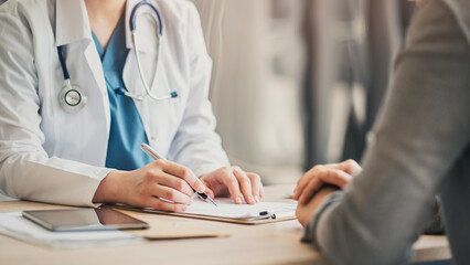 Fototapeta na wymiar Medical appointment with doctor and patient