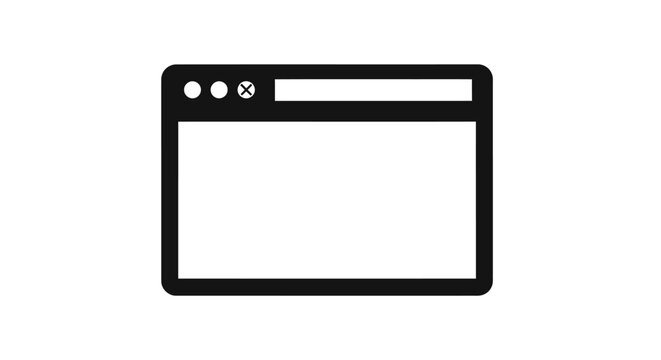 Simple web browser window icon.