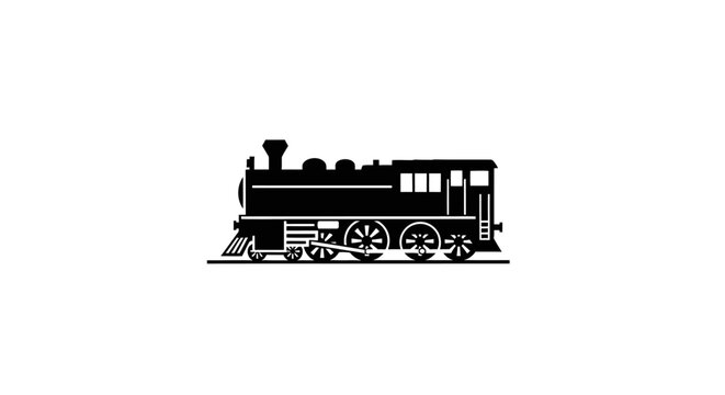 Vintage Steam Locomotive Train Engine.