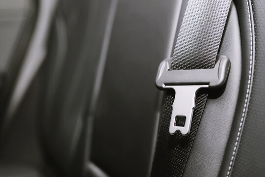 seat safety belt in car for safety before driving on the road. concept transport travel.	