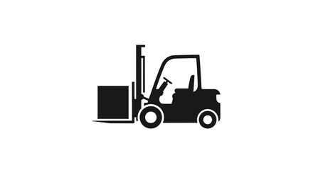 Forklift Truck with Large Box Load. © amri
