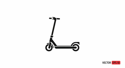 Electric scooter with two wheels. © amri