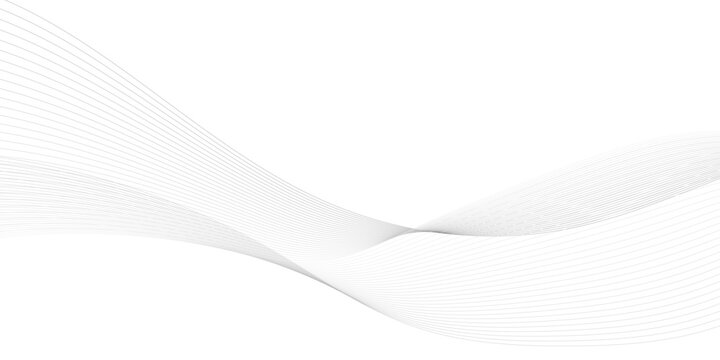Stylized Line Art Digital Frequency Equalizer Curved Wavy Smooth Stripe Abstract White And Grey Texture For Web Banners Vector Illustration