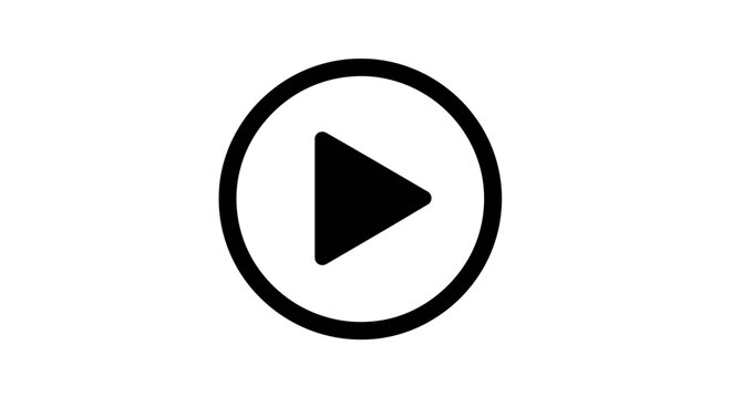 Black play button icon design.